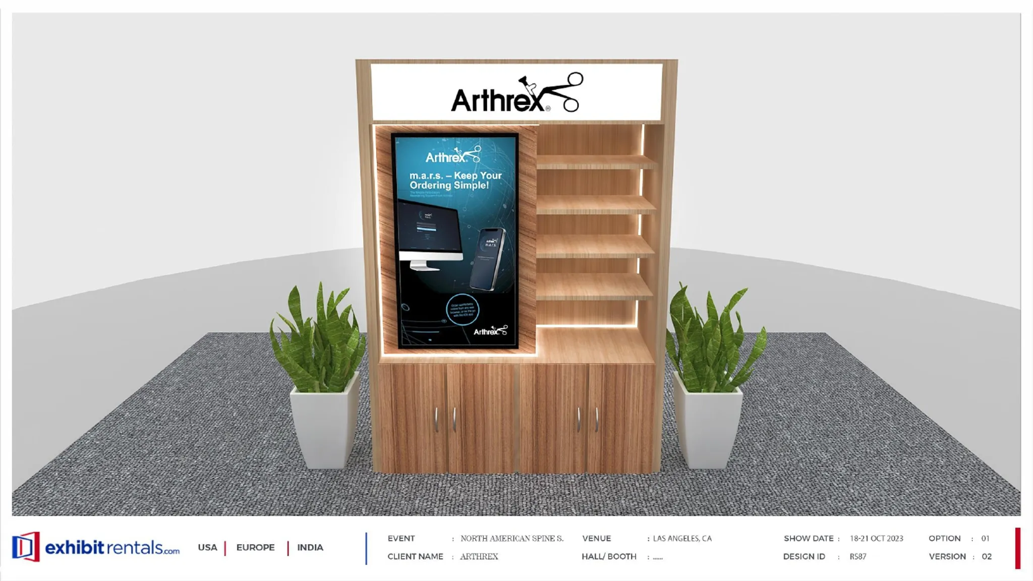 2x5 Inline booth design by Exhibit-Rentals